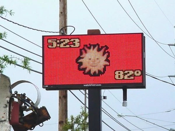 Time and Temperature LED Signs